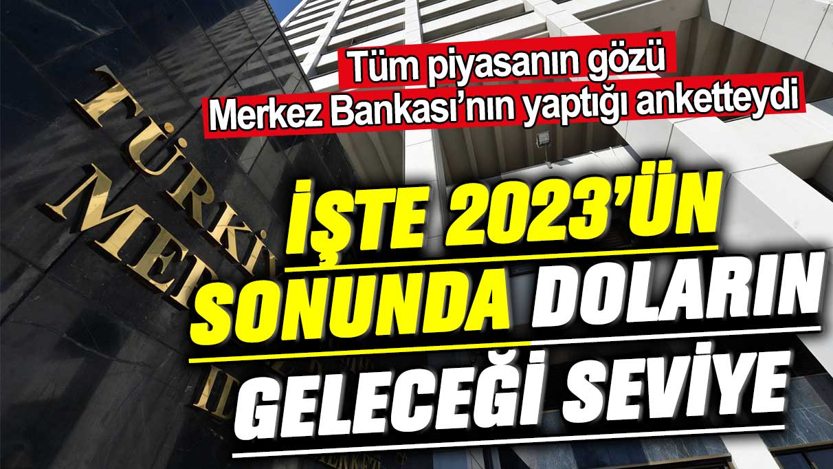 Tüm piyasanın gözü Merkez Bankası anketindeydi! İşte 2023’ün sonunda doların geleceği seviye