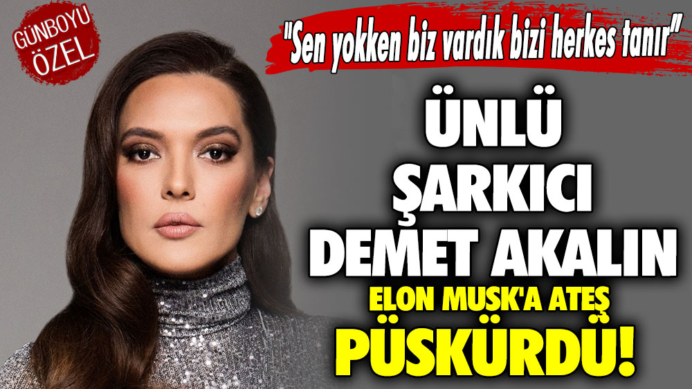 Ünlü şarkıcı Demet Akalın Elon Musk'a ateş püskürdü! ''Sen yokken biz vardık bizi herkes tanır”