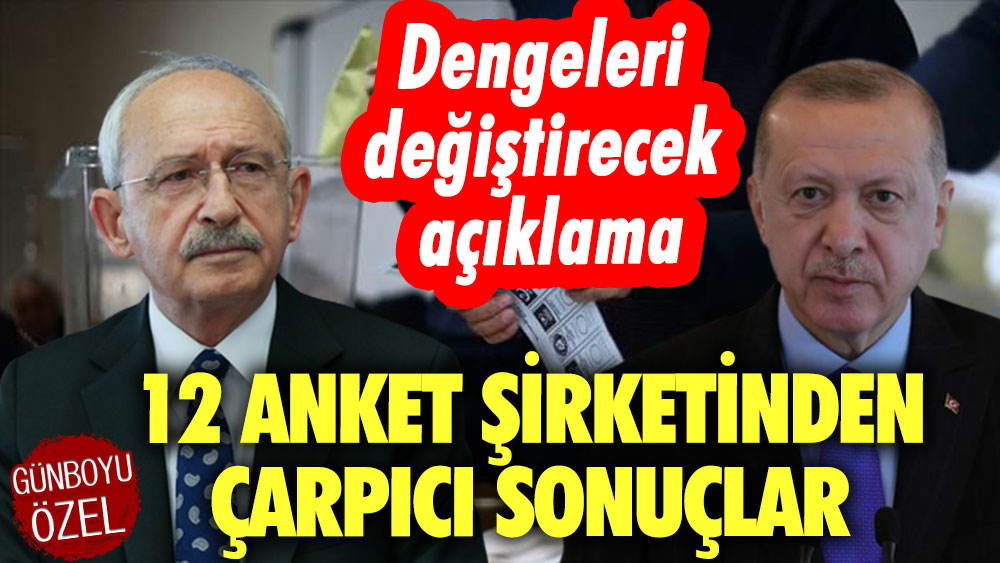 Dengeleri değiştirecek açıklama! 12 anket şirketinden çarpıcı sonuçlar