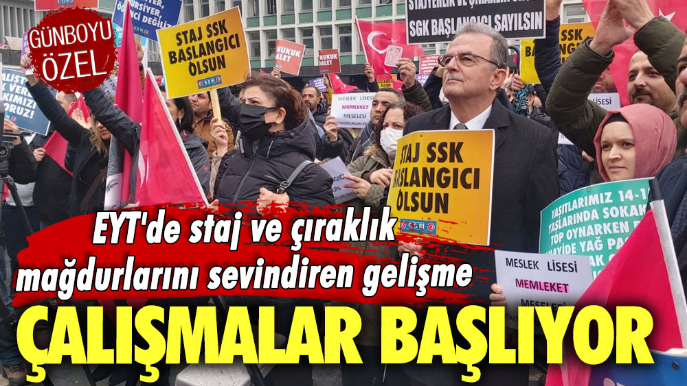 EYT'de staj ve çıraklık mağdurlarına müjde verildi! Çalışmalar başlıyor