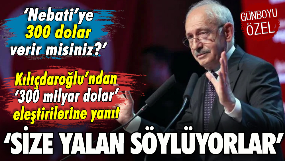 Kılıçdaroğlu'ndan '300 milyar dolar kaynak' açıklaması: Size yalan söylüyorlar