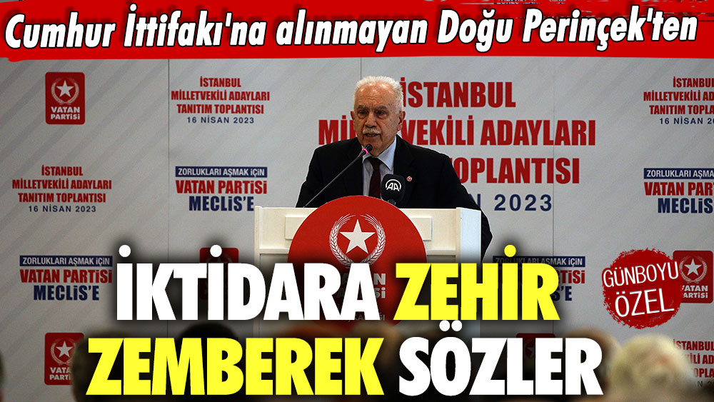 Cumhur İttifakı'na alınmayan Doğu Perinçek'ten iktidara zehir zemberek sözler