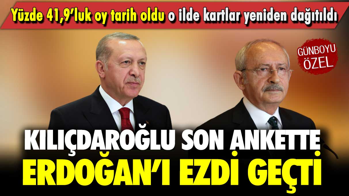 Kılıçdaroğlu son ankette Erdoğan’ı ezdi geçti: Yüzde 41,9’luk oy tarih oldu o ilde kartlar yeniden dağıtıldı