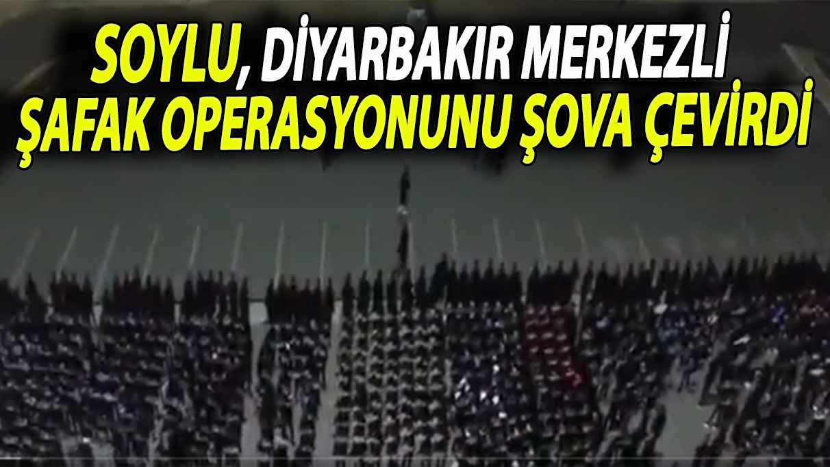 Soylu, Diyarbakır merkezli şafak operasyonunu şova çevirdi