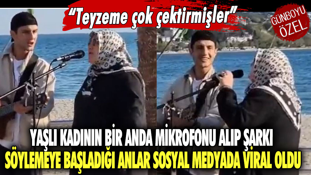 Yaşlı kadın bir anda mikrofonu alıp şarkı söylemeye başladı! “Teyzeme çok çektirmişler”