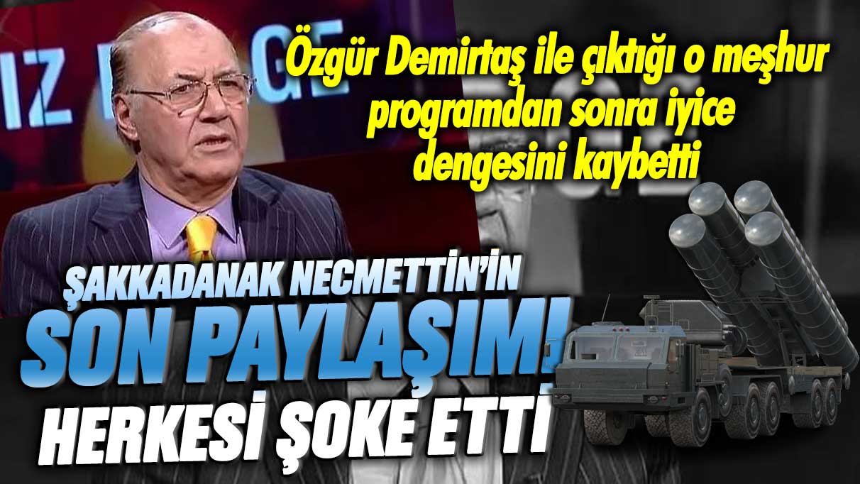 Şakkadanak Necmettin Batırel’in son paylaşımı herkesi şoke etti! Özgür Demirtaş ile çıktığı o meşhur programdan sonra iyice dengesini kaybetti