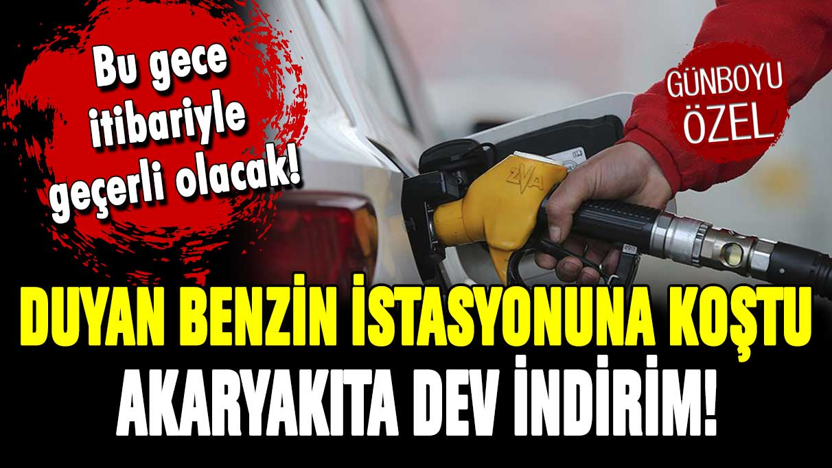 Duyan benzin istasyonlarına koştu! Akaryakıt fiyatlarına dev indirim: Bu gece pompaya yansıyacak