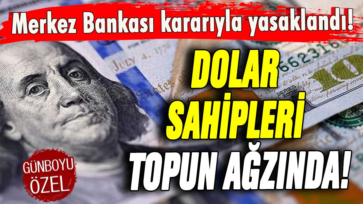 Dolar sahipleri topun ağzında! Merkez Bankası kararıyla resmen yasaklandı