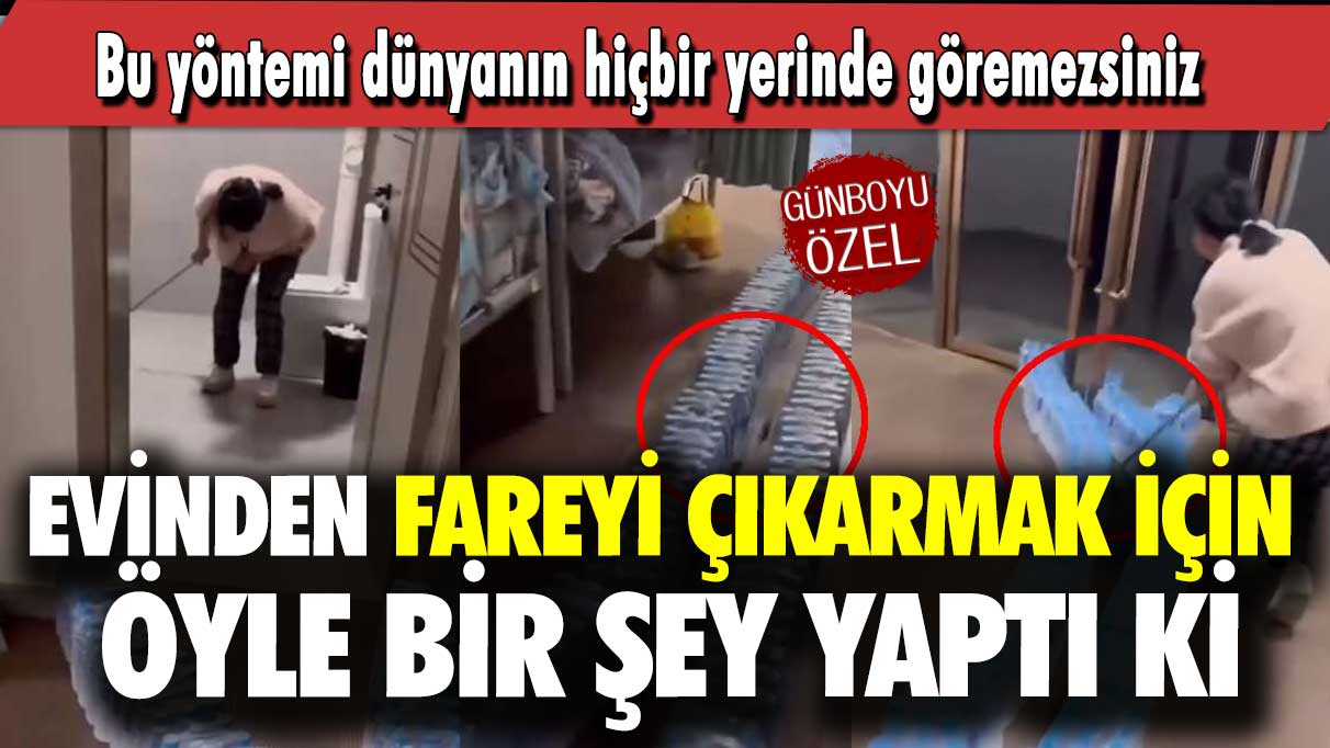 Evinden fareyi çıkarmak için öyle bir şey yaptı ki: Bu yöntemi dünyanın hiçbir yerinde göremezsiniz