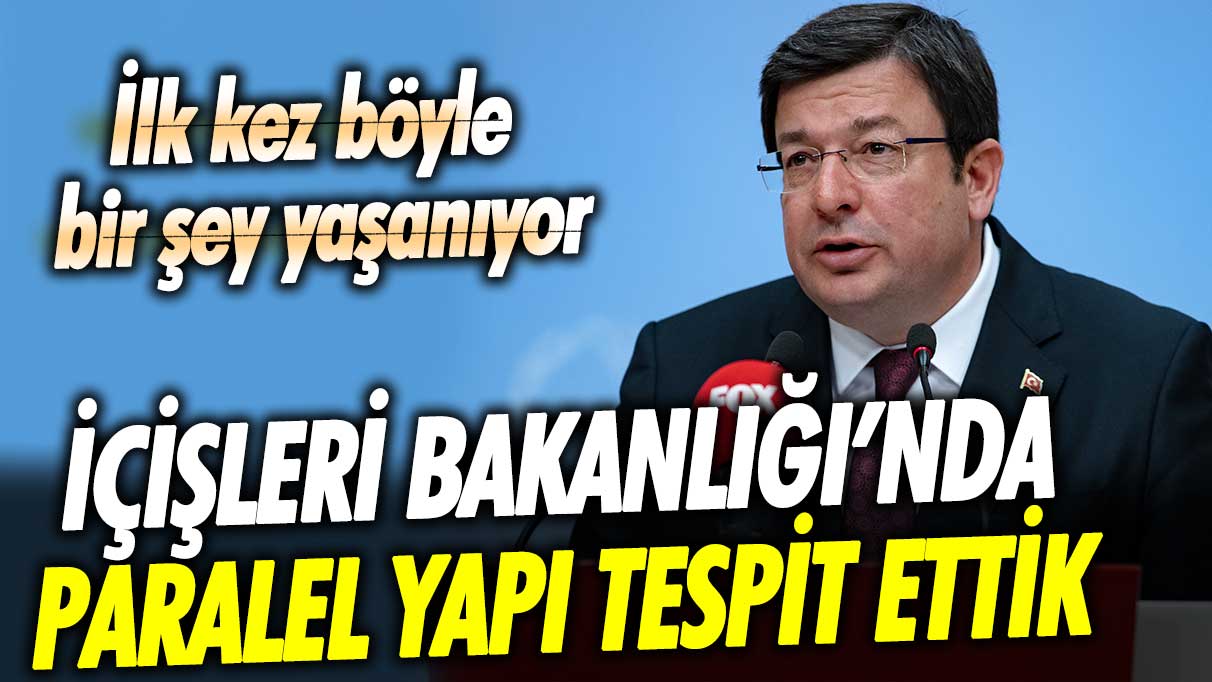 İlk kez böyle bir şey yaşanıyor! CHP’li Muharrem Erkek İçişleri Bakanlığı’nda paralel yapı tespit ettiklerini açıkladı