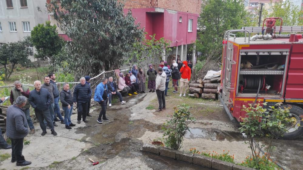 Giresun'da kalorifer kazanı yangını