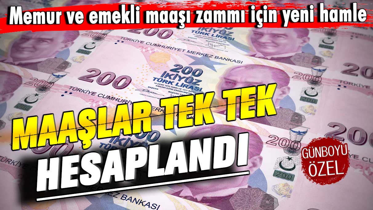 Memur ve emekli maaşı zammı için yeni hamle! Maaşlar tek tek hesaplandı