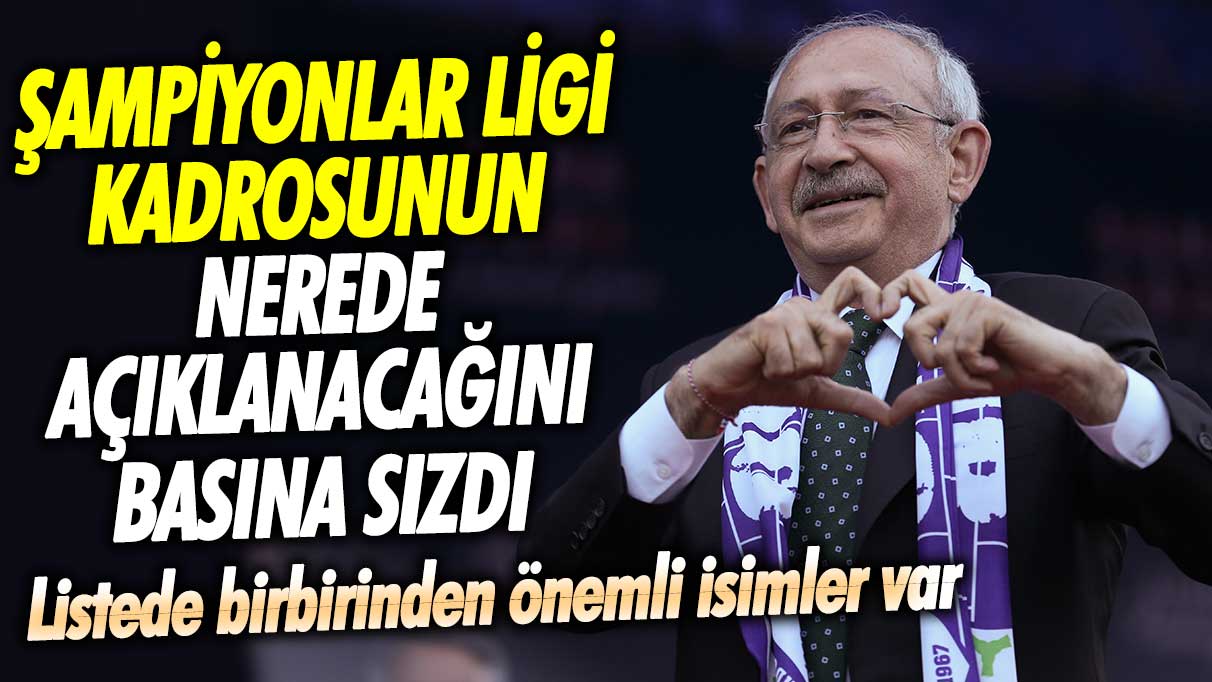 Millet İttifakı’nın Şampiyonlar Ligi kadrosunun nerede açıklanacağı basına sızdı! Listede birbirinden önemli isimler var