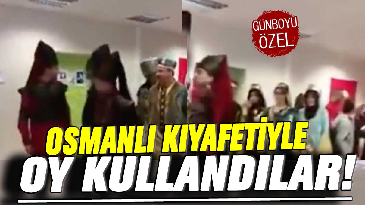 Osmanlı kıyafetiyle oy kullandılar!