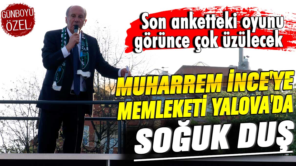 Son anketteki oyunu görünce çok üzülecek! Muharrem İnce'ye memleketi Yalova'da soğuk duş