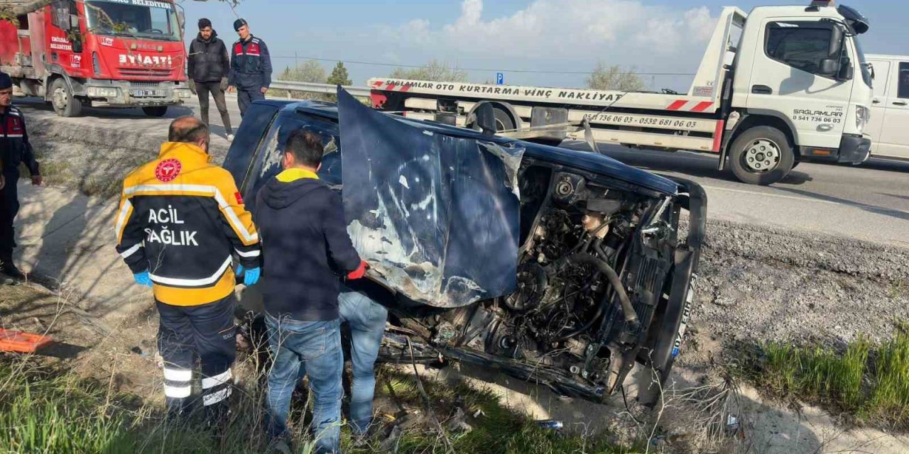 Tırın balataları tutuştu, sürücü dumandan etkilendi