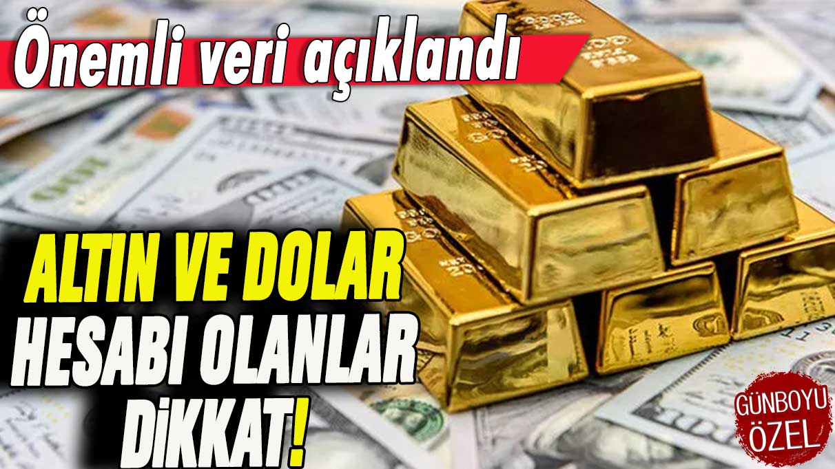 Altın ve dolar hesabı olanlar dikkat: Önemli veri açıklandı