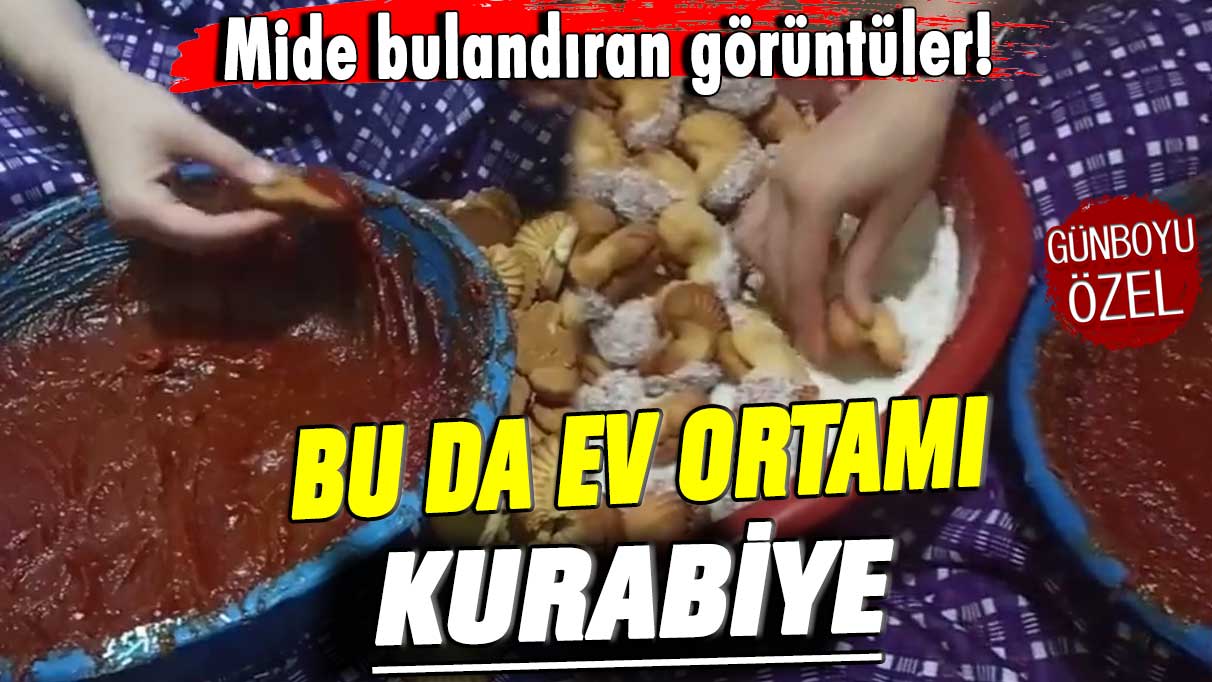 Mide bulandıran görüntüler! Bu da ev ortamı kurabiye