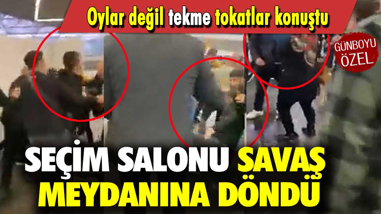 Seçim salonu savaş meydanına döndü: Oylar değil tekme tokatlar konuştu