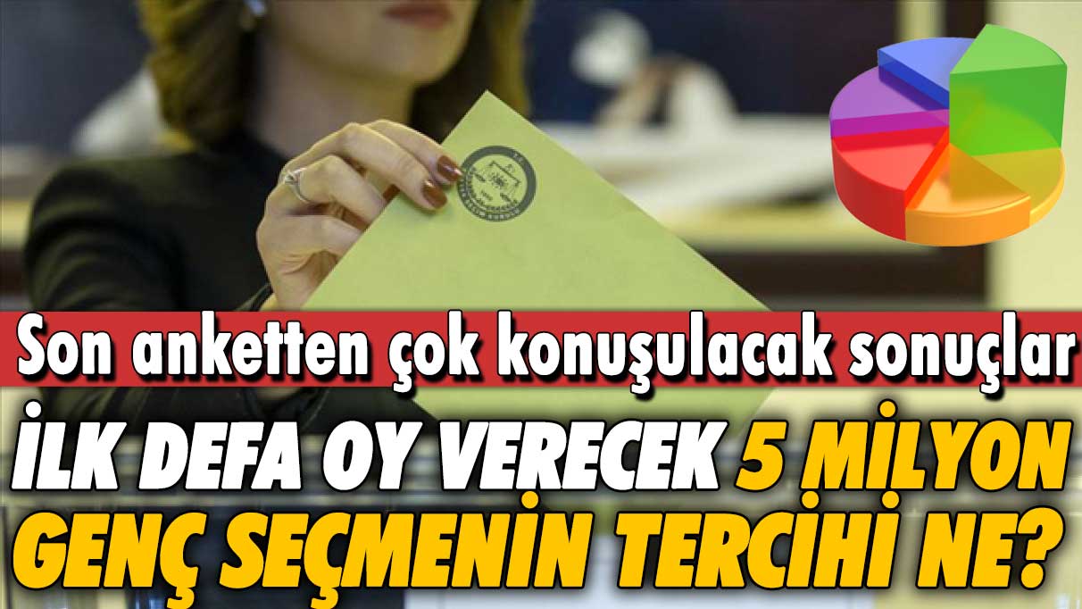 Son anketten çok konuşulacak sonuçlar: 5 milyon genç seçmenin tercihi ne?