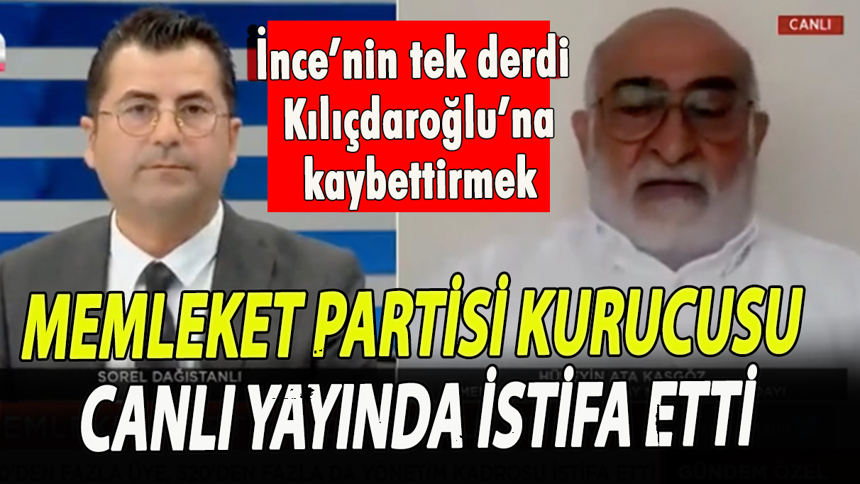 Memleket Partisi kurucusu ve milletvekili adayı canlı yayında istifa etti