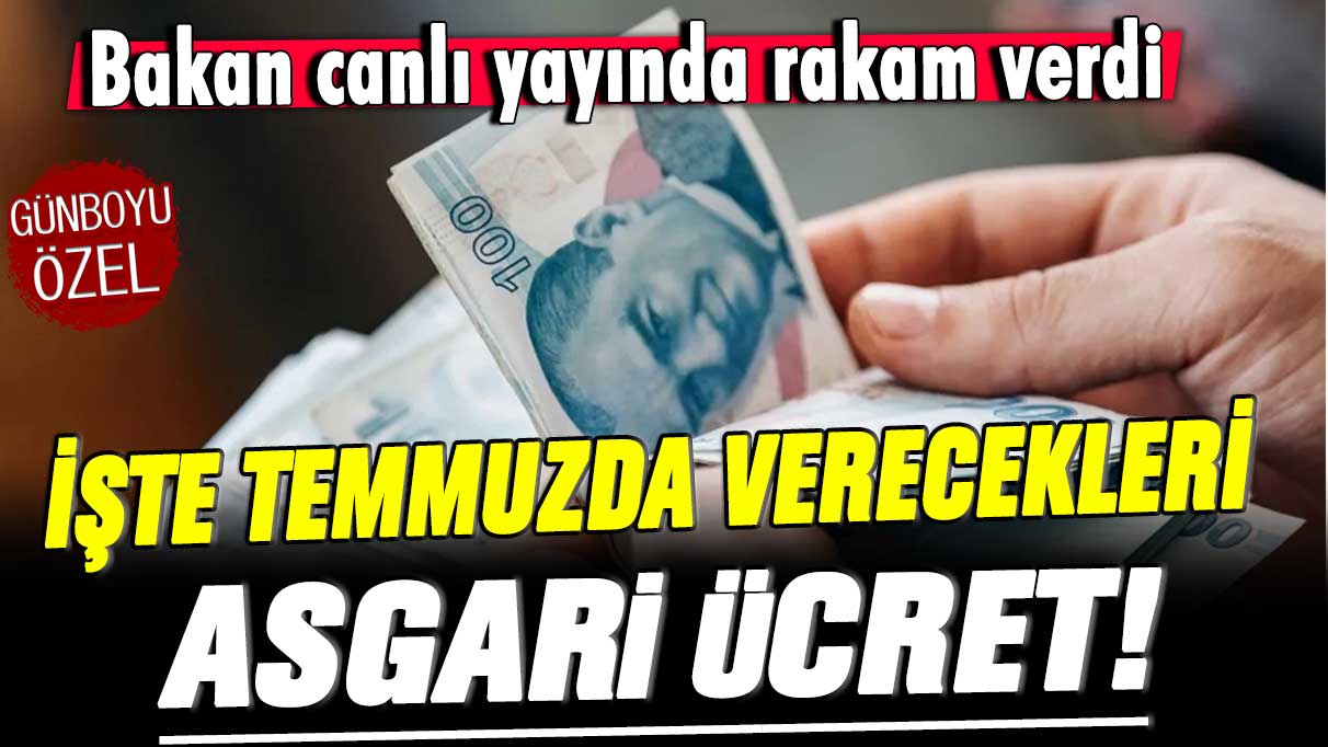 Bakan canlı yayında rakam verdi: İşte temmuzda verecekleri asgari ücret