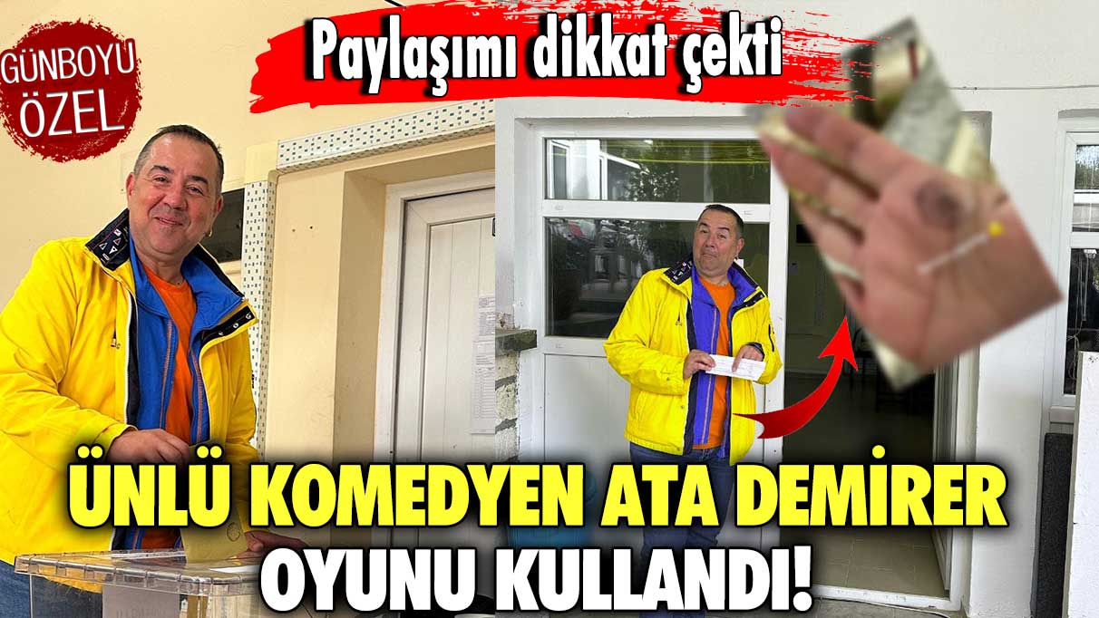 Ünlü komedyen Ata Demirer oyunu kullandı! Paylaşımı dikkat çekti