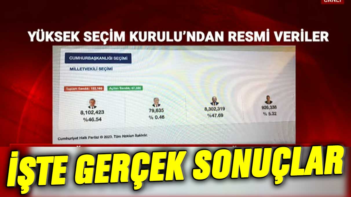 YSK'dan ilk resmi veriler geldi!