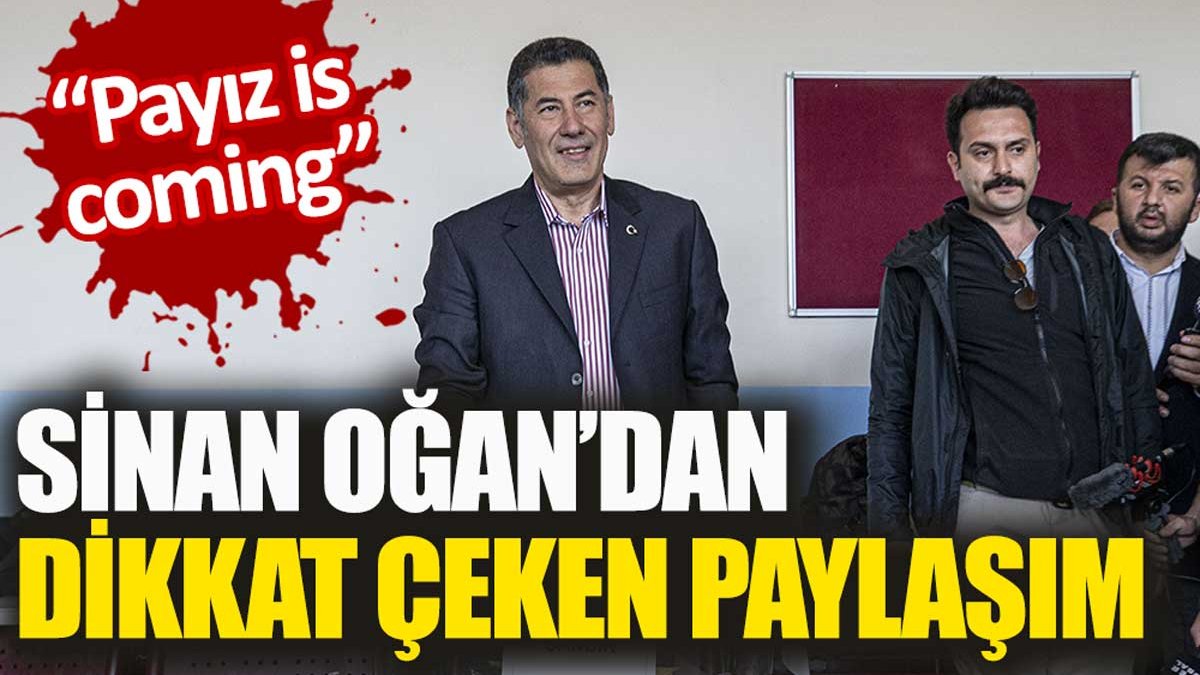 Oyu yüzde 5 olan Sinan Oğan'dan dikkat çeken mesaj!