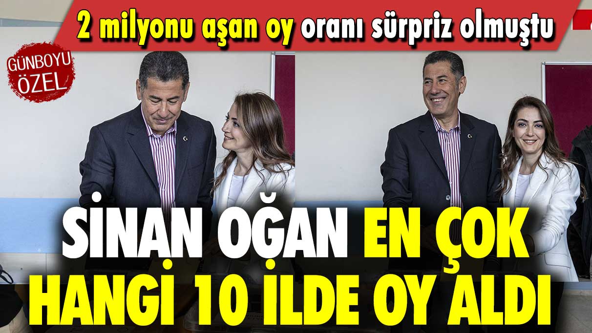 2 milyonu aşan oy oranı sürpriz olmuştu: Sinan Oğan en çok hangi 10 ilde oy aldı