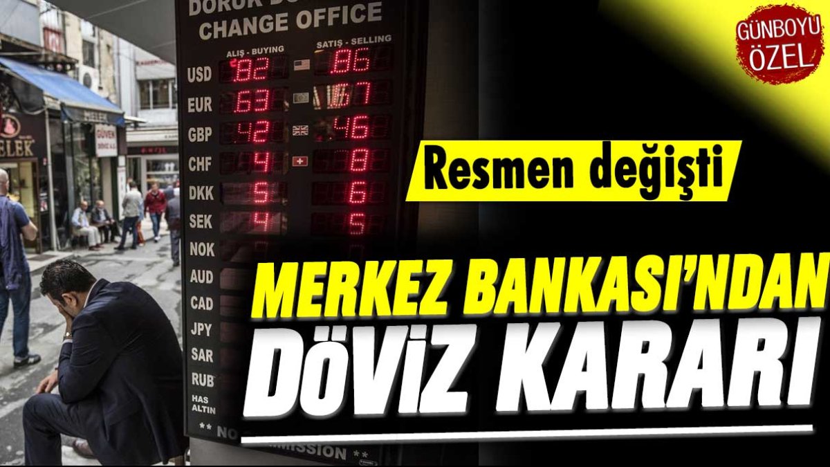 Merkez Bankası'ndan döviz kararı! Resmen değişti