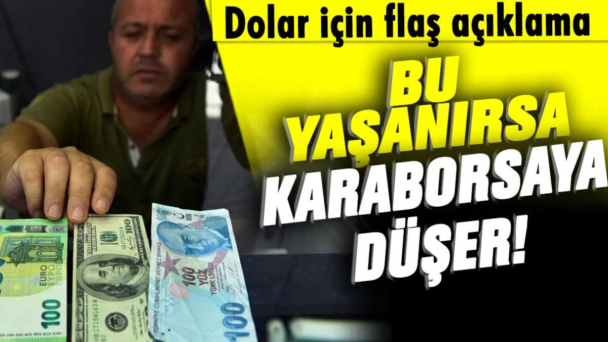 Dolar için flaş açıklama: Bu yaşanırsa karaborsaya düşer