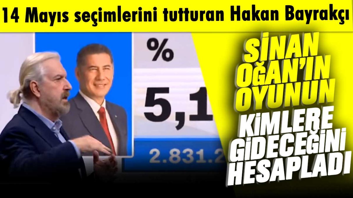 14 Mayıs seçimlerini tutturan Hakan Bayrakçı Sinan Oğan'ın oyunun kimlere gideceğini hesapladı