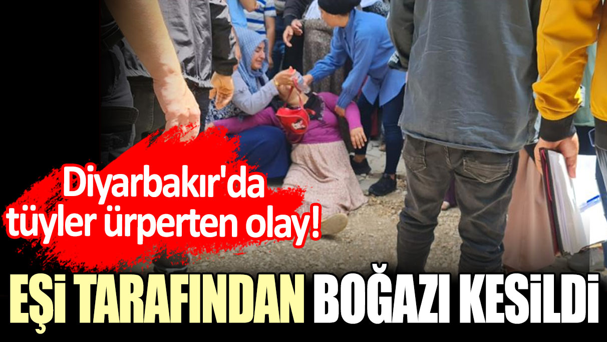 Diyarbakır'da tüyler ürperten olay: Eşi tarafından boğazı kesildi!