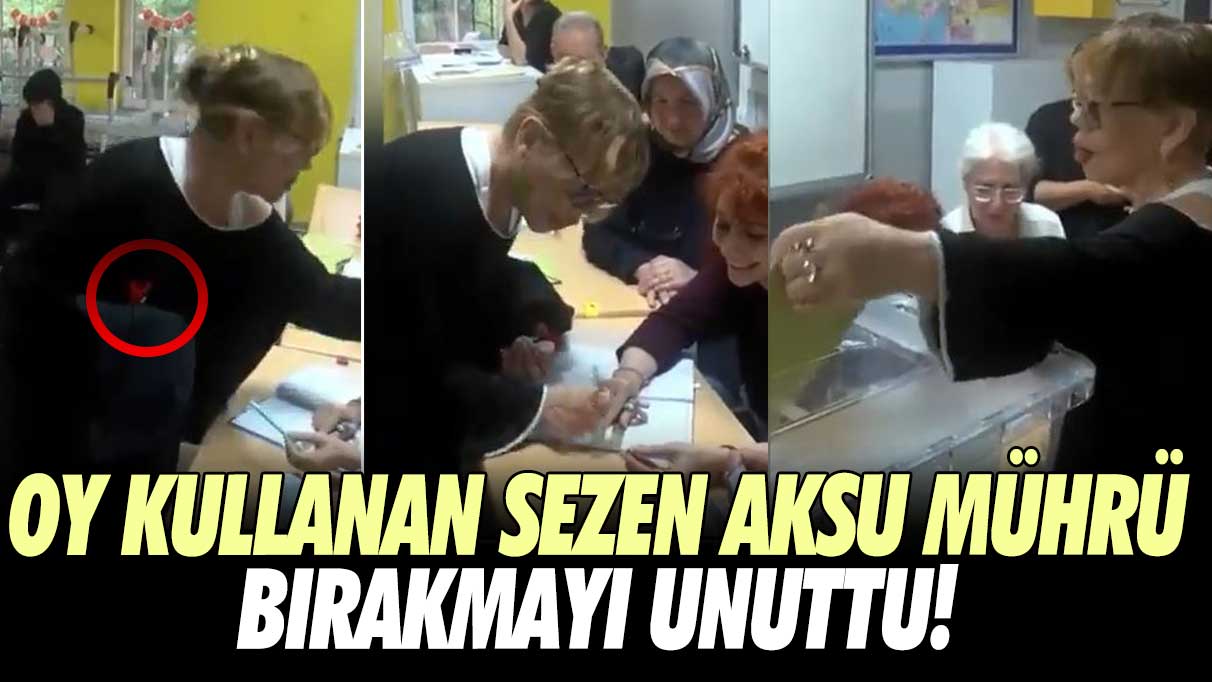 Oy kullanan Sezen Aksu mührü bırakmayı unuttu!