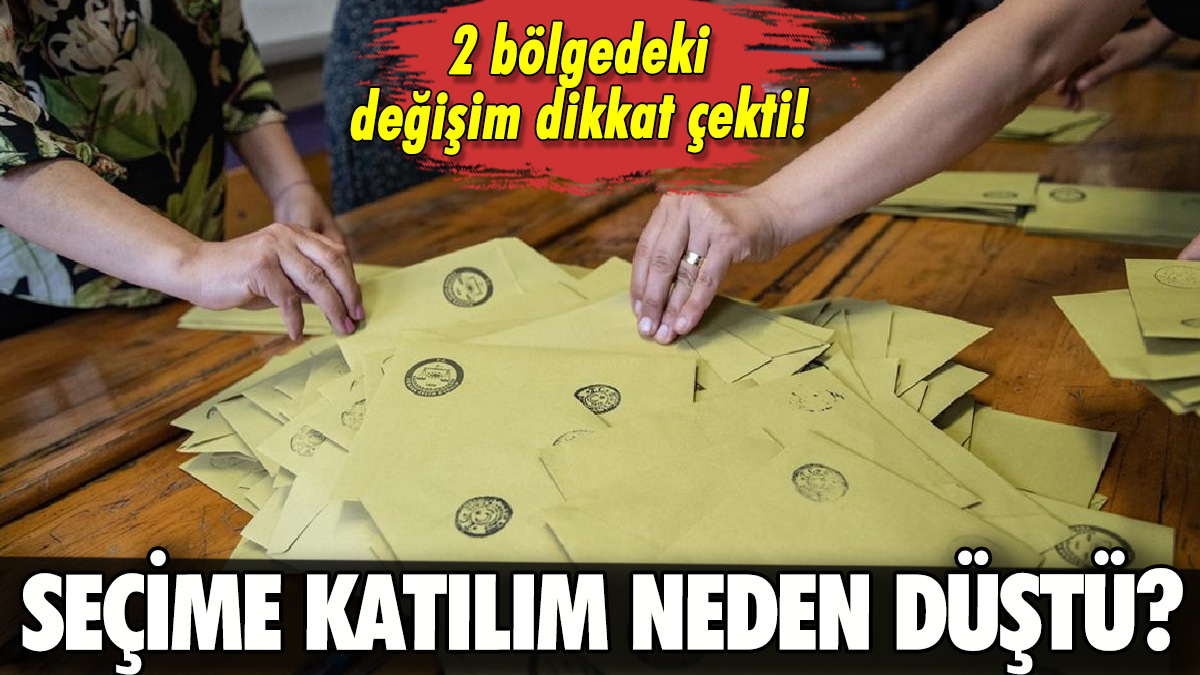 Seçime katılımın düştüğü bölgeler belli oldu!