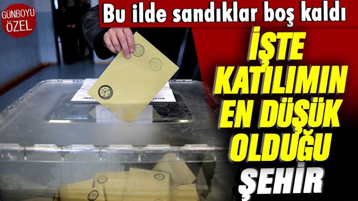 Bu ilde sandıklar boş kaldı: İşte sandığa en az giden şehir