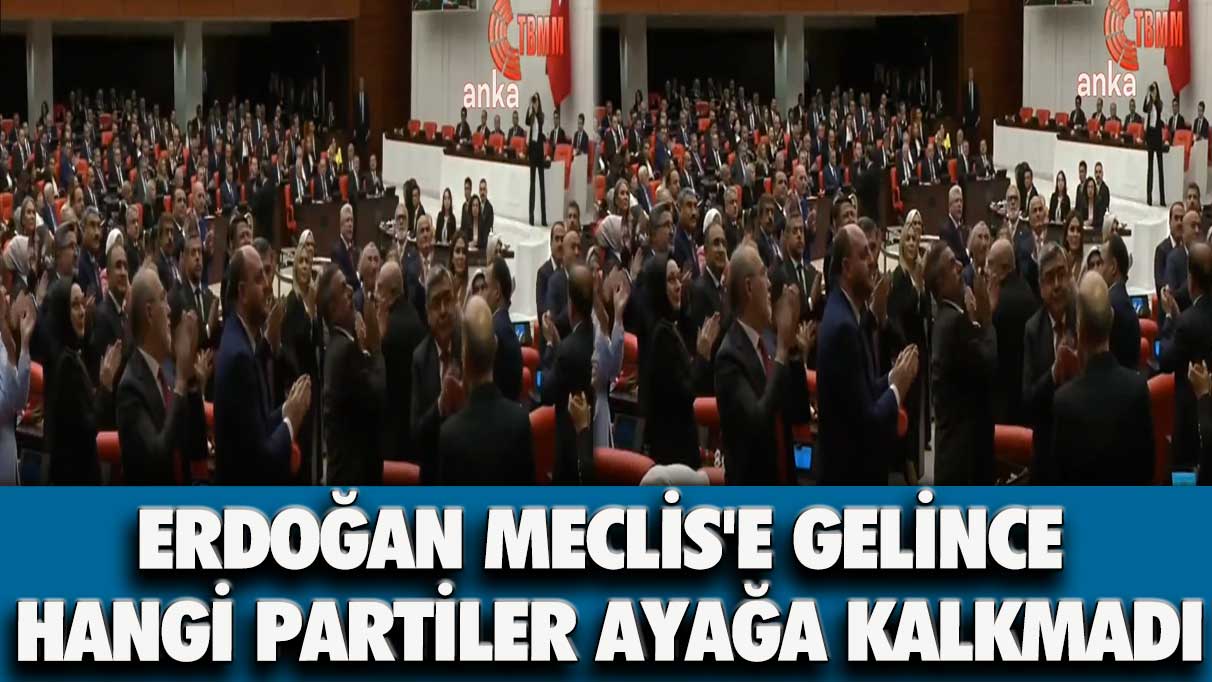 Erdoğan Meclise gelince hangi partiler ayağa kalkmadı