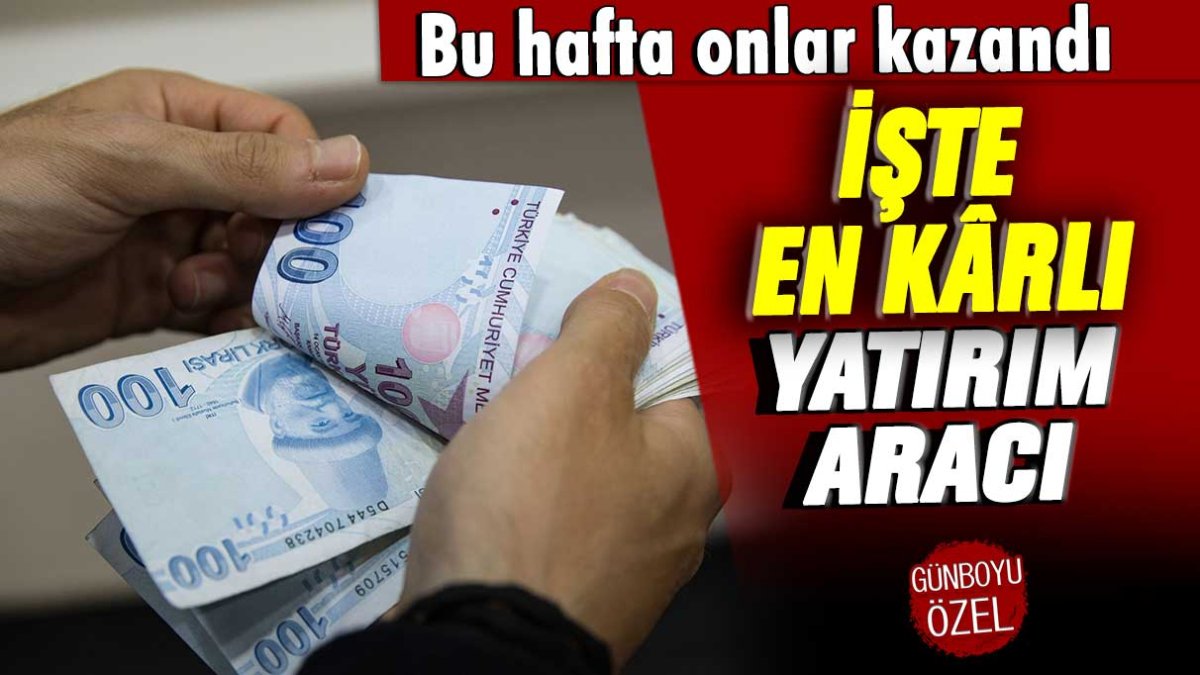 Bu hafta onlar kazandı: İşte en kârlı yatırım aracı