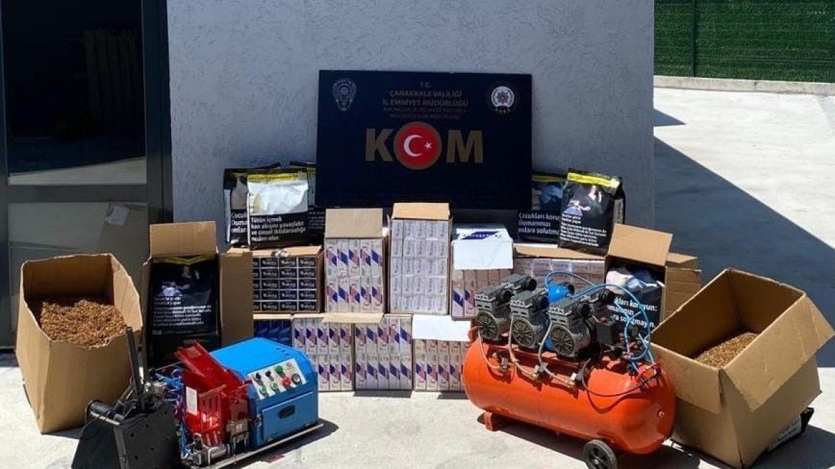 Çanakkale'de kaçak sigara operasyonu