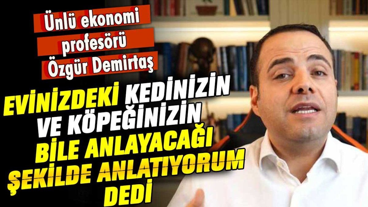 Ünlü ekonomi profesörü Özgür Demirtaş evinizdeki kedinizin ve köpeğinizin bile anlayacağı şekilde anlatıyorum dedi