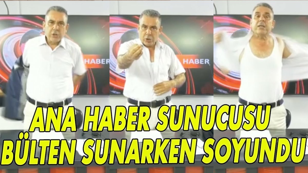 Ana haber sunucusu bülten sunarken soyundu!