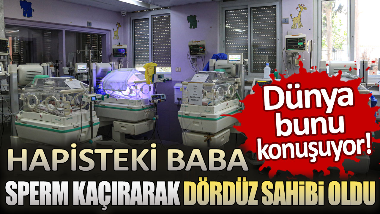 Dünya bunu konuşuyor! Hapisteki baba sperm kaçırarak dördüz sahibi oldu