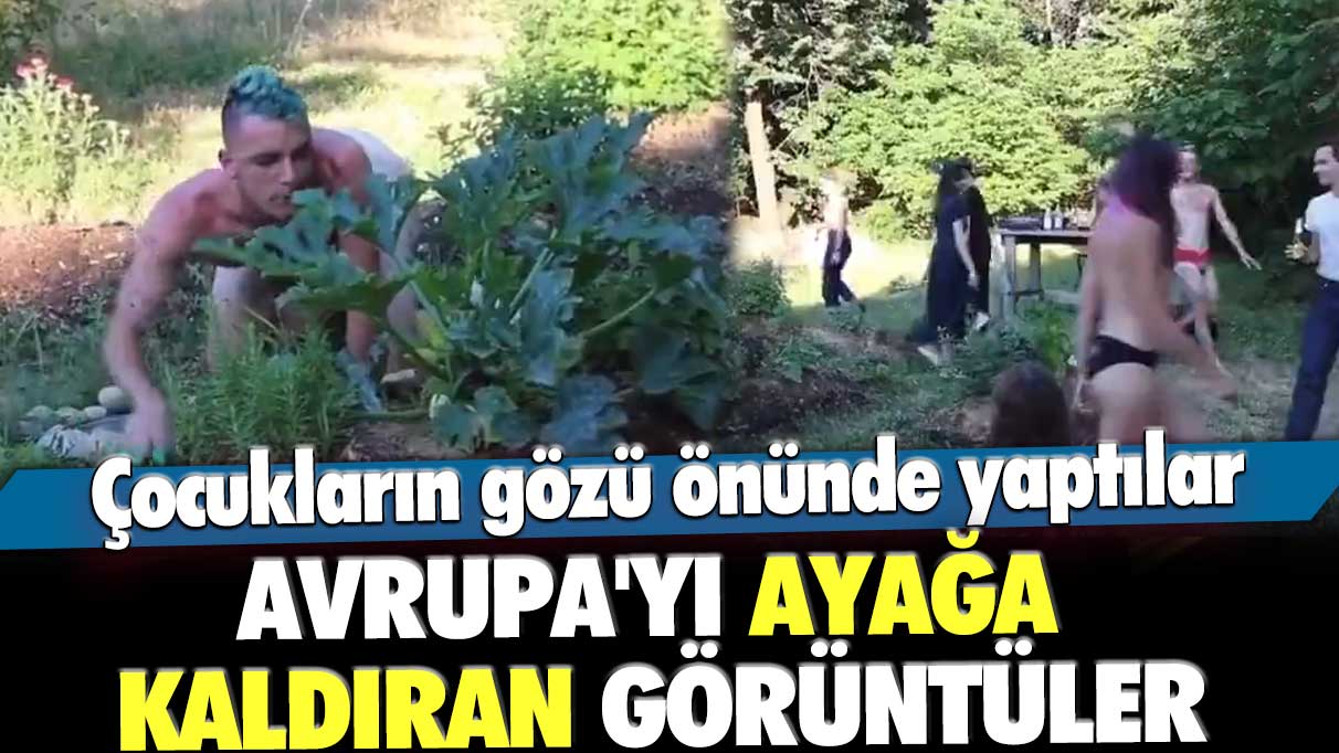 Avrupa'yı ayağa kaldıran görüntü! Çocukların gözü önünde yaptılar