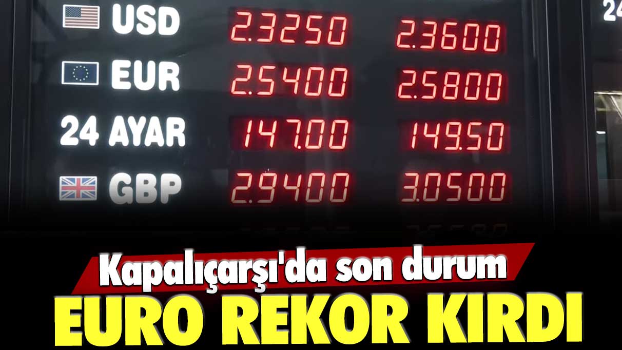 Kapalıçarşı'da son durum: Euro rekor kırdı