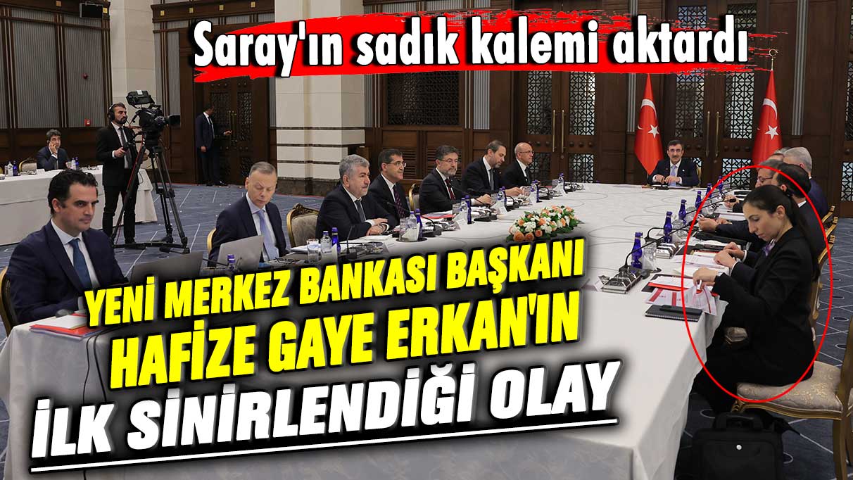 Saray'ın sadık kalemi aktardı! Yeni Merkez Bankası Başkanı Hafize Gaye Erkan'ın ilk sinirlendiği olay