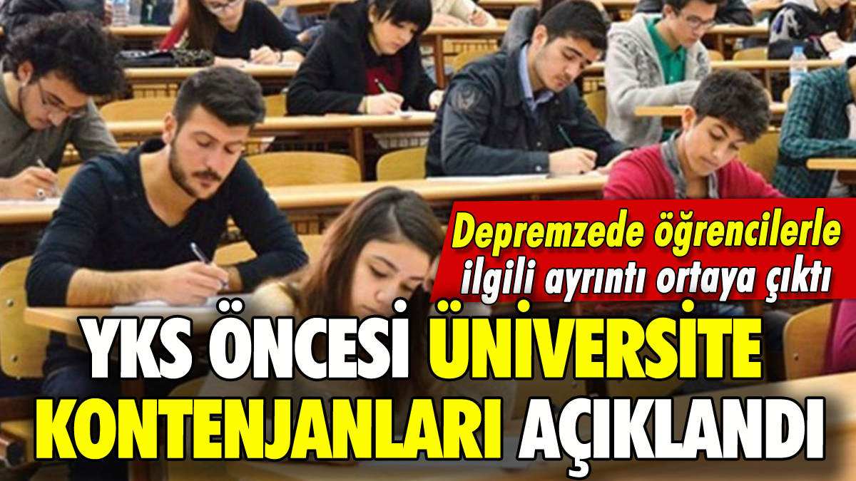 Üniversite kontenjanları açıklandı