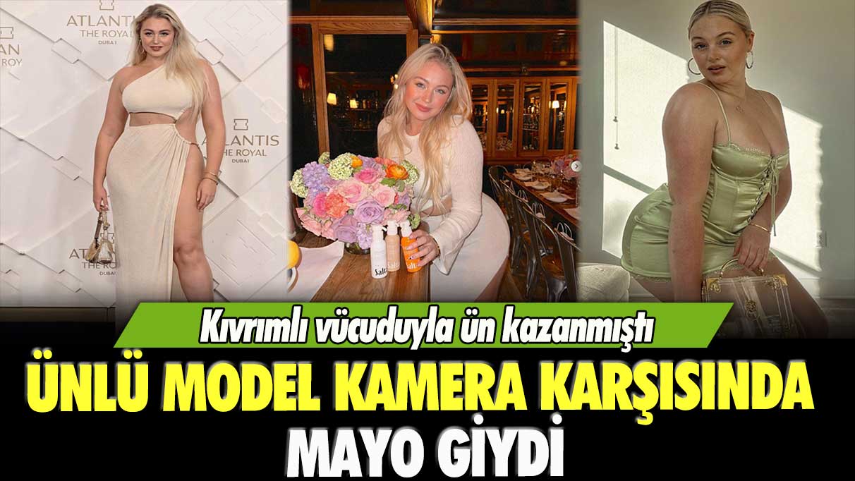 Kıvrımlı vücuduyla ün kazanmıştı: Ünlü model kamera karşısında mayo giydi