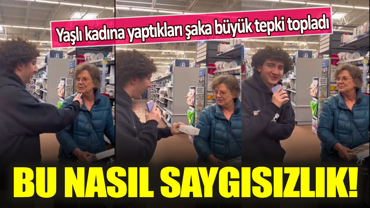 Yaşlı kadına yaptıkları şaka büyük tepki topladı: Bu nasıl saygısızlık