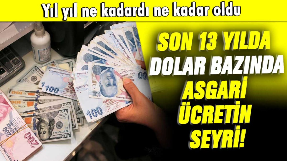 Son 13 yılda dolar bazında asgari ücretin seyri! Yıl yıl ne kadardı ne kadar oldu